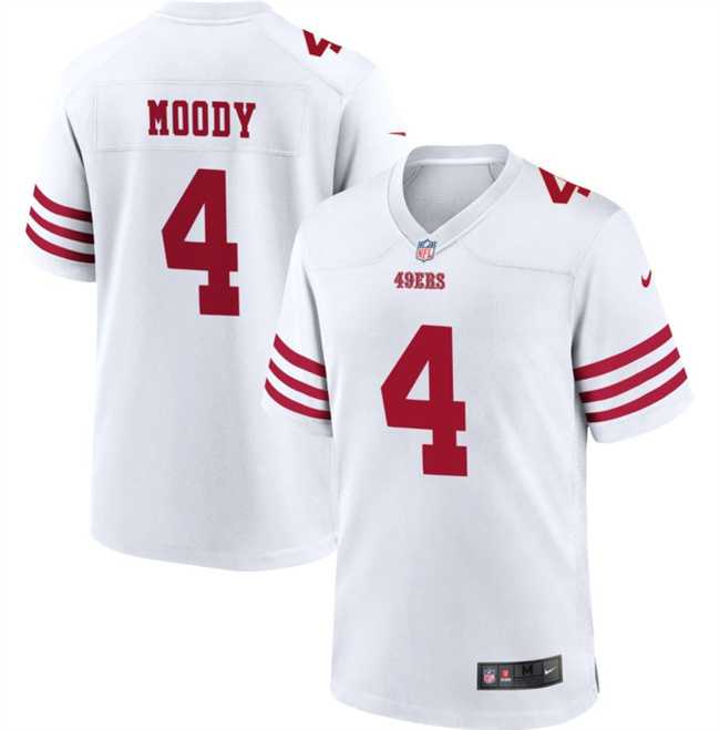 Men & Women & Youth San Francisco 49ers #4 Jake Moody White Game Jersey->pittsburgh steelers->NFL Jersey
